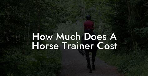 How Much Does An Equine Trainer Make