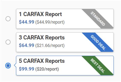 how much does it cost for a carfax report