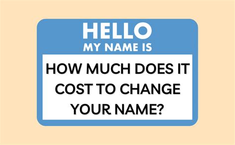 How Much Does It Cost To Change Your Name In Nh