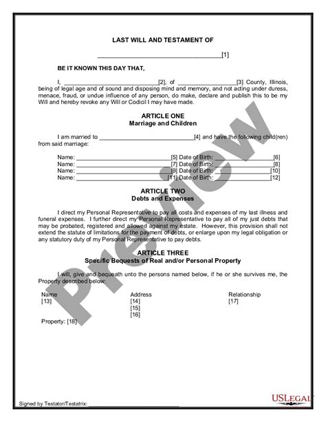 how much does it cost to file a will in illinois