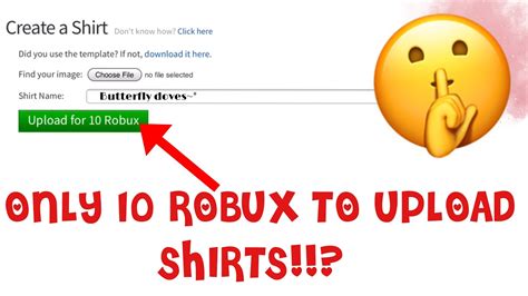 how much does it cost to upload a shirt to roblox