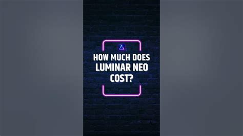 how much does luminar neo cost