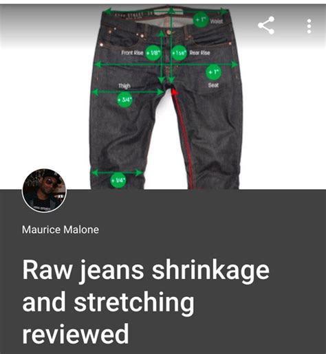 how much does raw denim shrink