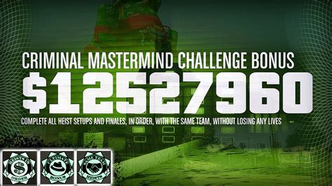 how much does the criminal mastermind challenge pay