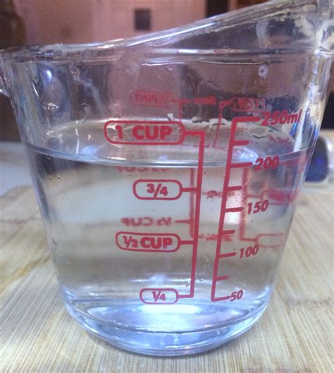 how much is 1/4 cup of water