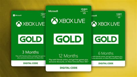 how much is 1 month of xbox live gold