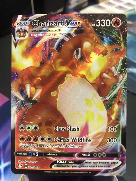 how much is charizard vmax 020/189 worth