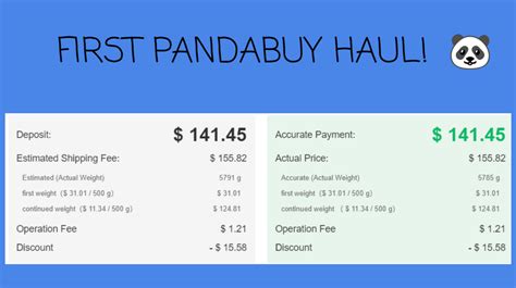 how much is panda buy shipping
