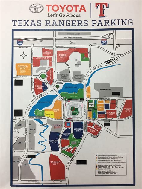 how much is parking for a texas rangers game