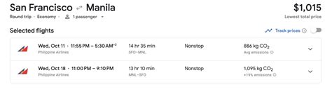 how much is the plane ticket from san francisco to philippines
