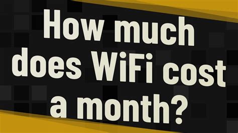 how much is wifi monthly average