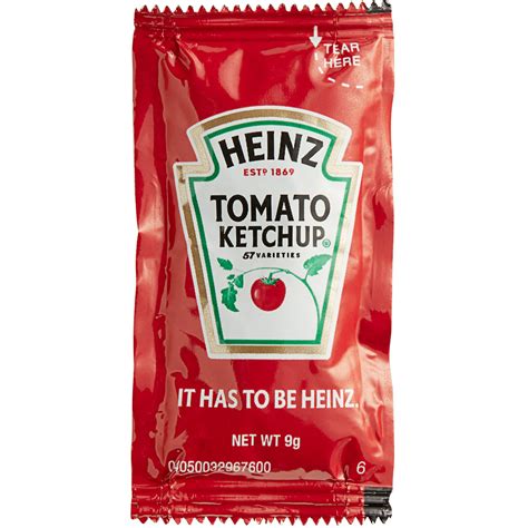 how much ketchup is in a heinz packet