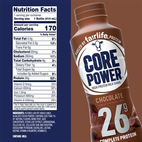 how much protein is in a chocolate protein shake