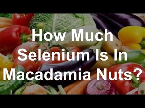 How Much Selenium Is In Macadamia Nuts
