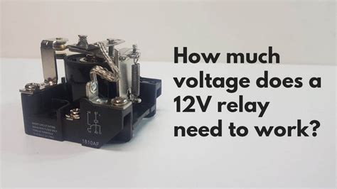 How Much Voltage To Trigger A Relay