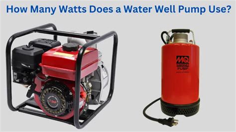 How Much Watts Does A Well Pump Use