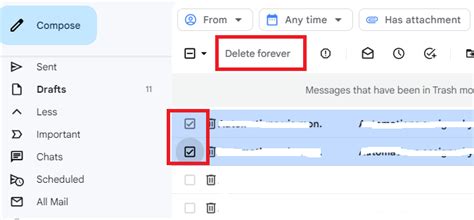 how often does gmail empty trash