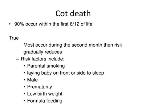 How Old For Cot Death
