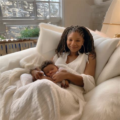 how old is halle bailey's baby