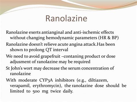 Unlocking the Power of Ranolazine: Understanding How Ranolazine Works to Ease Angina Symptoms