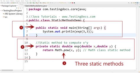 how static methods are called in java