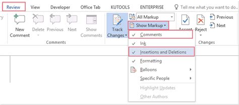 how to accept all format changes in word document