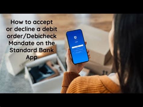 how to accept debicheck on standard bank app