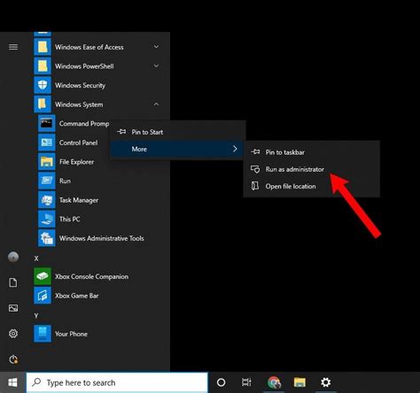 how to access administrator command prompt windows 10