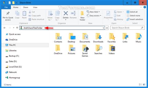 how to access all users folder in windows 10