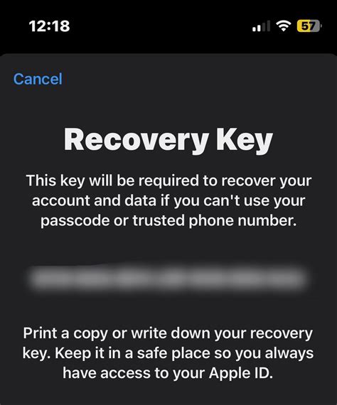 how to access apple id with recovery key