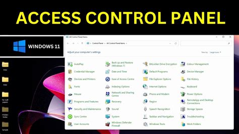 how to access control panel in windows 11