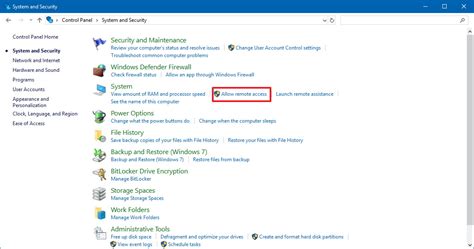 how to access control panel of remote computer