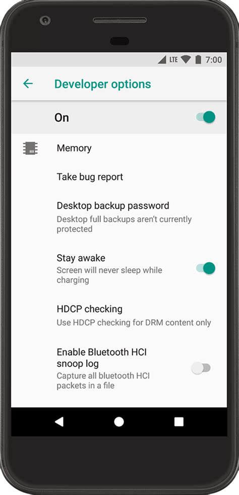 how to access developer settings on android