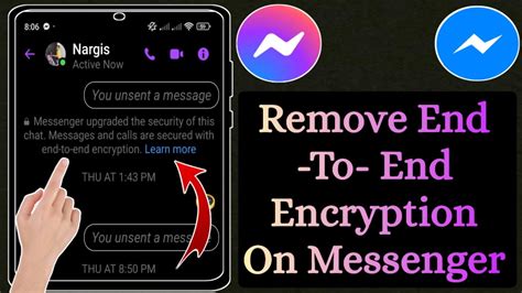 how to access end to end encryption in messenger