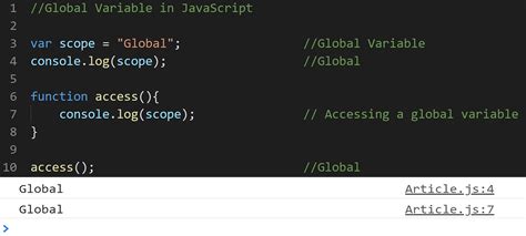 how to access global variable in function javascript