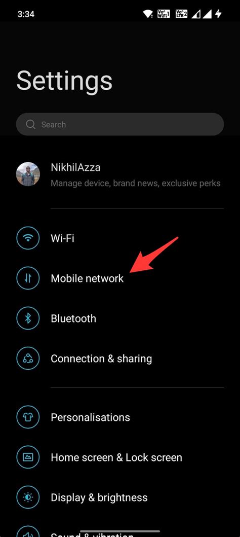 how to access mobile network on android