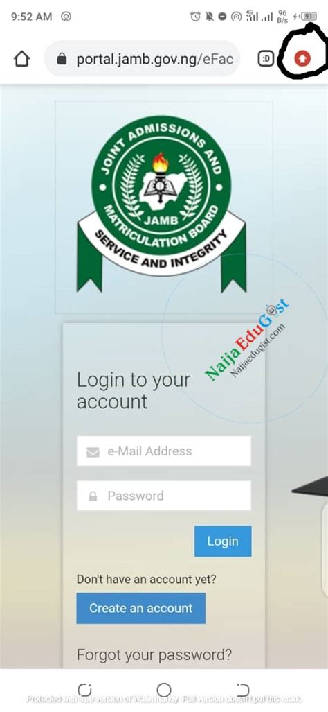 how to access my jamb portal