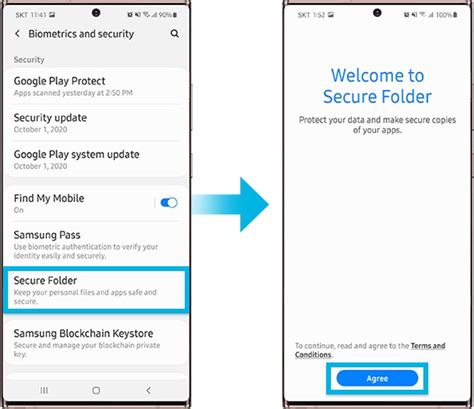 how to access secure folder in samsung notes