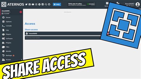 how to access server console aternos