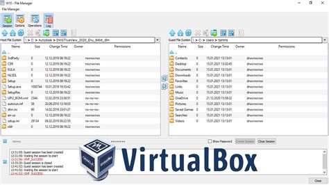 how to access virtualbox files from host