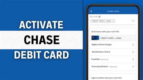 how to activate chase debit card using mobile app
