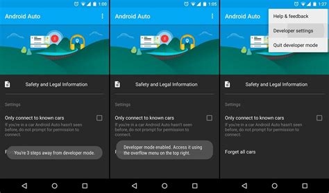 how to activate developer mode android auto