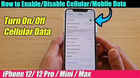 how to activate mobile data on iphone 12