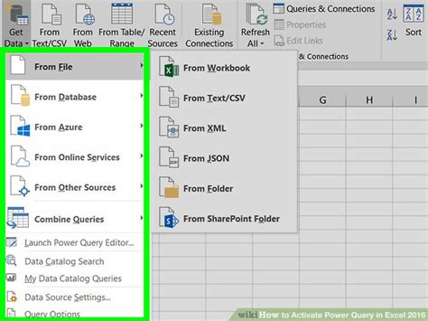 how to activate power query in excel