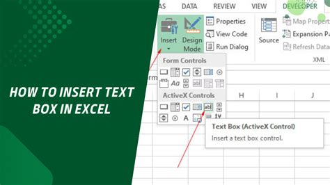 how to activate text box in excel