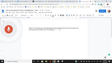 how to activate voice on google docs