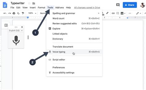 how to activate voice typing in google sheets
