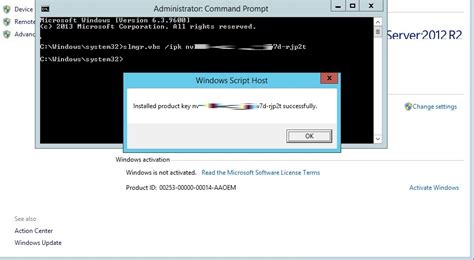 how to activate windows server 2016 command line