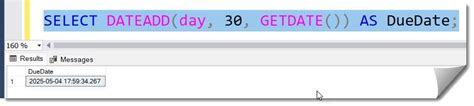 how to add 30 days to current date in sql server