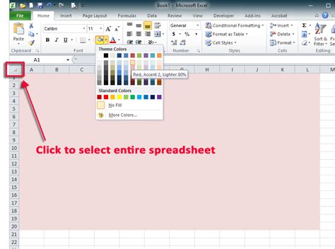 How To Add A Background Color In Excel